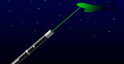 ¿Puedes tomar un puntero láser en un avión?